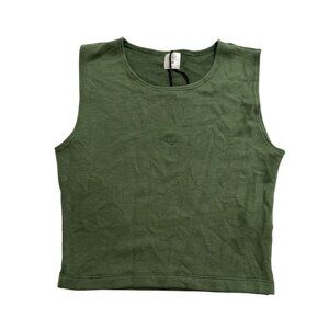 LESET 818 Lauren Crop Sleeveless Crew Top in Pina
